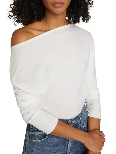 Simkhai Women's Lavina Wool-Blend Off-the-Shoulder Sweater | Thumbnail 6 Simkhai Women's Lavina Wool-Blend Off-the-Shoulder Sweater | Thumbnail 6