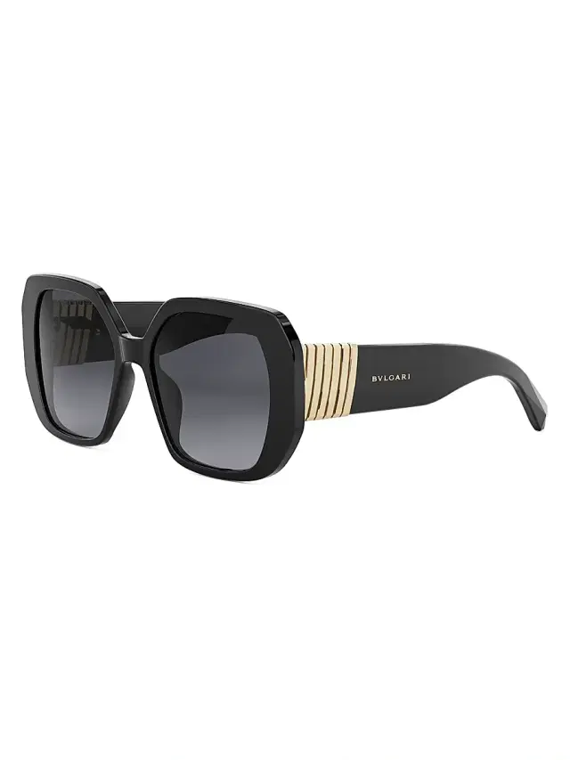 BVLGARI Women's Tubogas 54MM Butterfly Sunglasses - Black