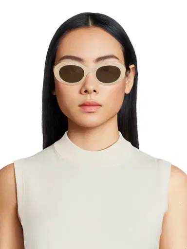 CELINE Women's Triomphe 52MM Oval Sunglasses - Flax Brown | Thumbnail 2