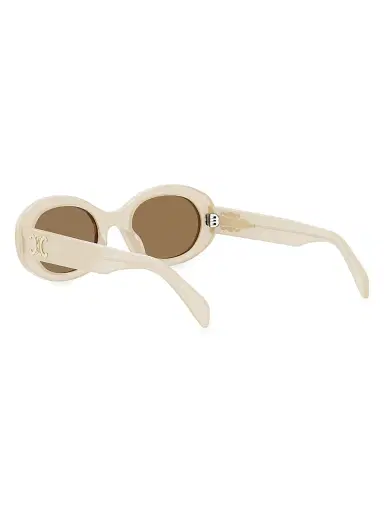 CELINE Women's Triomphe 52MM Oval Sunglasses - Flax Brown | Thumbnail 6