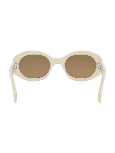 CELINE Women's Triomphe 52MM Oval Sunglasses - Flax Brown | Thumbnail 7