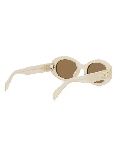 CELINE Women's Triomphe 52MM Oval Sunglasses - Flax Brown | Thumbnail 8