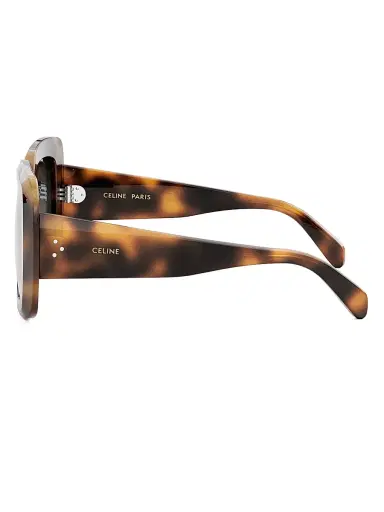 CELINE Women's Bold 54MM Square Sunglasses - Blonde Havana | Thumbnail 4