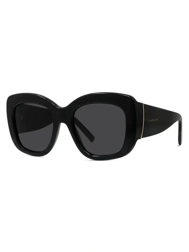 Givenchy Women's Bold 53MM Butterfly Sunglasses - Shiny Black Smoke