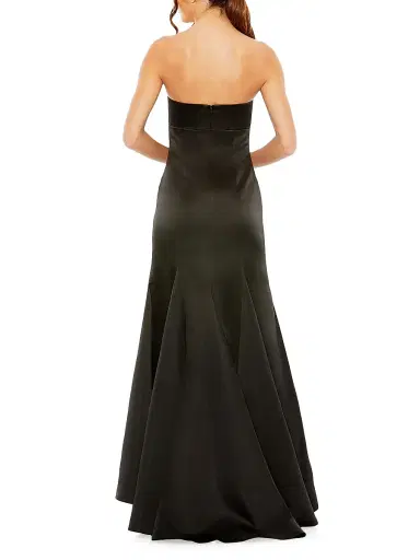 Mac Duggal Women's Satin Strapless Bow Mermaid Gown | Thumbnail 2 Mac Duggal Women's Satin Strapless Bow Mermaid Gown | Thumbnail 2