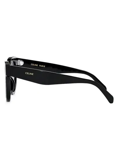 CELINE Women's 48MM Havana Square Sunglasses - Shiny Black | Thumbnail 3