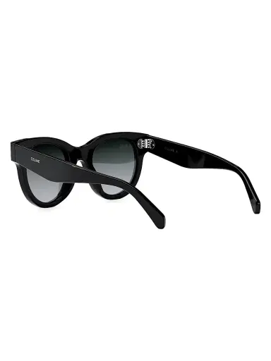 CELINE Women's 48MM Havana Square Sunglasses - Shiny Black | Thumbnail 4