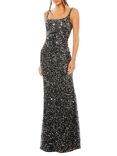 Mac Duggal Women's Sleeveless Sequined Slip Gown | Thumbnail 1 Mac Duggal Women's Sleeveless Sequined Slip Gown | Thumbnail 1