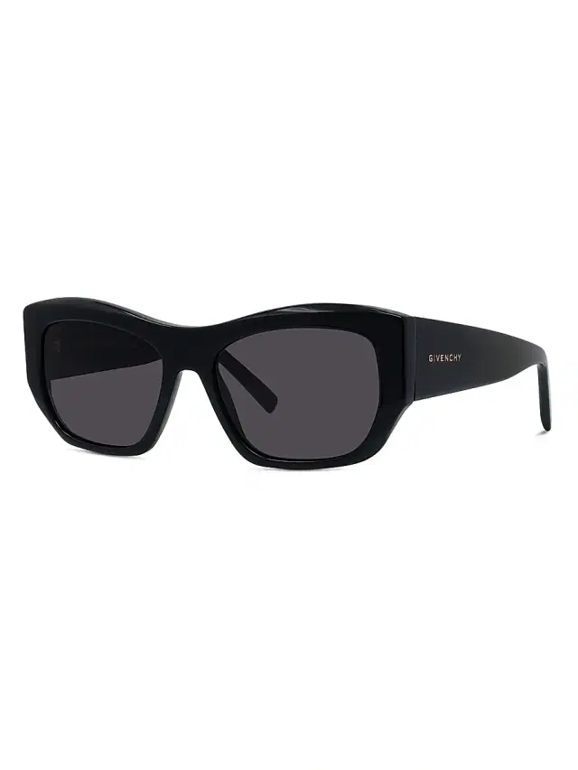 Givenchy Women's GV Day 54MM Geometric Sunglasses - Shiny Black Smoke