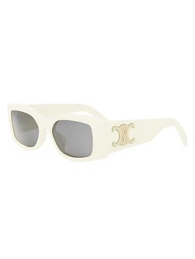 CELINE Women's Triomphe 53MM Rectangular Sunglasses - Bone Smoke