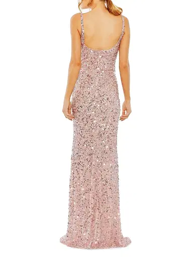 Mac Duggal Women's Sleeveless Sequined Slip Gown | Thumbnail 3 Mac Duggal Women's Sleeveless Sequined Slip Gown | Thumbnail 3