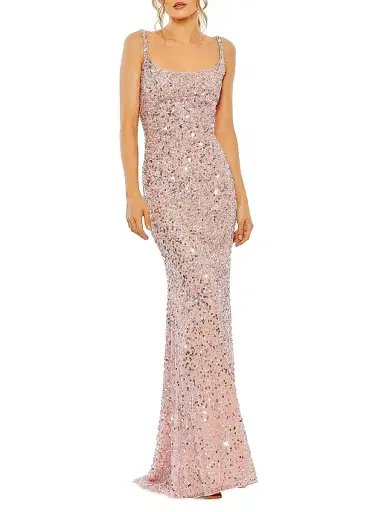 Mac Duggal Women's Sleeveless Sequined Slip Gown | Thumbnail 1 Mac Duggal Women's Sleeveless Sequined Slip Gown | Thumbnail 1