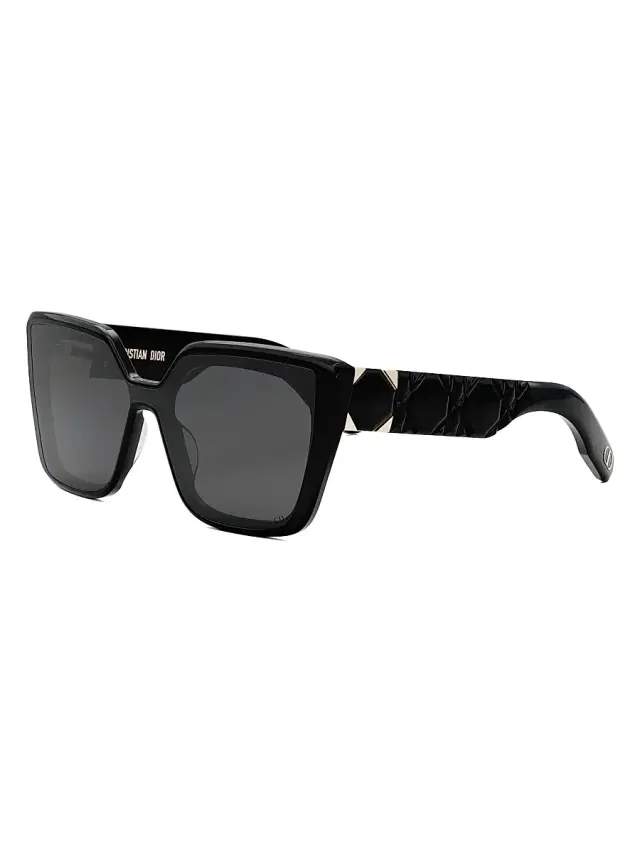 Dior Women's Lady 95.22 S2I Butterfly Sunglasses - Shiny Black Smoke