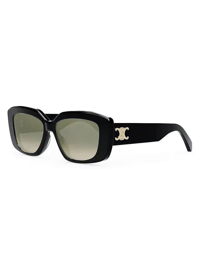 CELINE Women's Triomphe 55MM Rectangular Sunglasses - Black