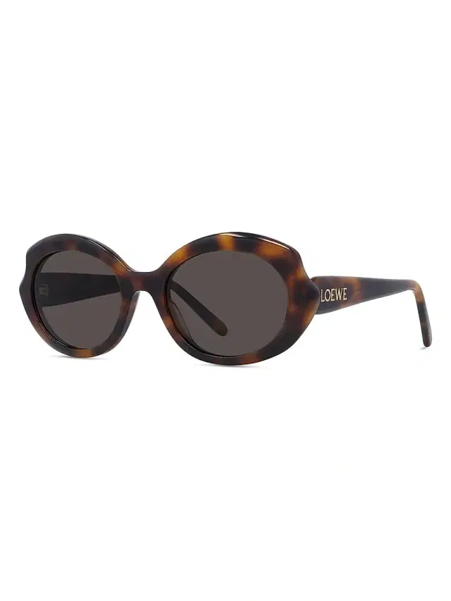 Women's Slim 54MM Geometric Sunglasses - Brown Dark Havana