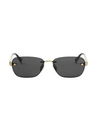 BVLGARI Women's Tubogas 55MM Rectangular Sunglasses - Gold Black | Thumbnail 2 BVLGARI Women's Tubogas 55MM Rectangular Sunglasses - Gold Black | Thumbnail 2