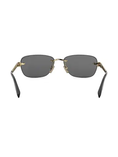 BVLGARI Women's Tubogas 55MM Rectangular Sunglasses - Gold Black | Thumbnail 4 BVLGARI Women's Tubogas 55MM Rectangular Sunglasses - Gold Black | Thumbnail 4