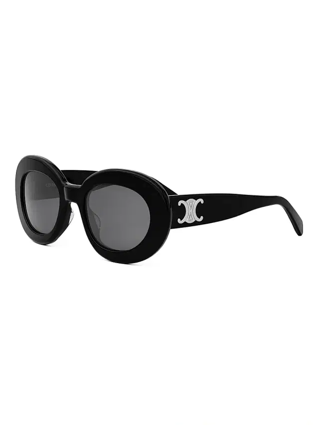 CELINE Women's Triomphe 53MM Round Sunglasses - Black Grey
