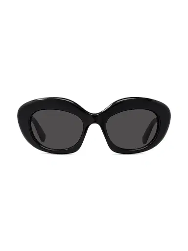 Loewe Women's Curvy 51MM Cat-Eye Sunglasses - Black Gold Smoke | Thumbnail 2