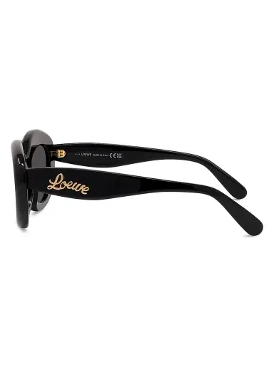 Loewe Women's Curvy 51MM Cat-Eye Sunglasses - Black Gold Smoke | Thumbnail 3