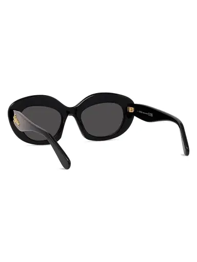 Loewe Women's Curvy 51MM Cat-Eye Sunglasses - Black Gold Smoke | Thumbnail 4