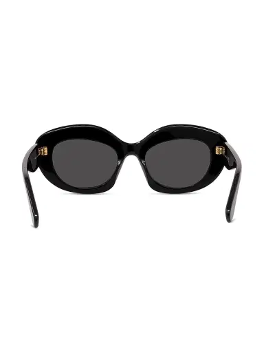 Loewe Women's Curvy 51MM Cat-Eye Sunglasses - Black Gold Smoke | Thumbnail 5