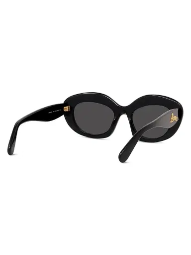 Loewe Women's Curvy 51MM Cat-Eye Sunglasses - Black Gold Smoke | Thumbnail 6