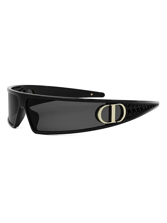 Dior Women's Very M1U 91MM Mask Sunglasses - Dark Grey Black