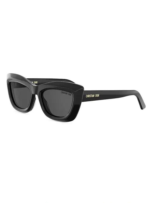 Dior Women's Midnight B3I 54MM Cat-Eye Sunglasses - Shiny Black And Smoke
