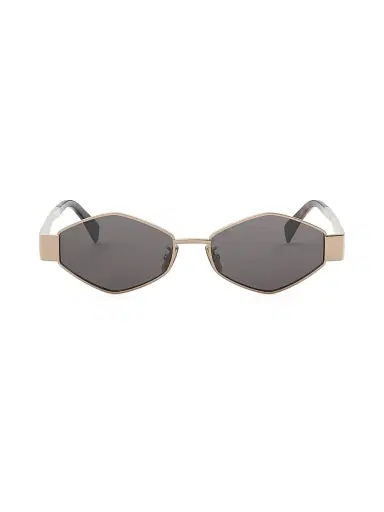 CELINE Women's Metal Triomphe 54MM Geometric Sunglasses - Shiny Rose Gold Smoke | Thumbnail 2