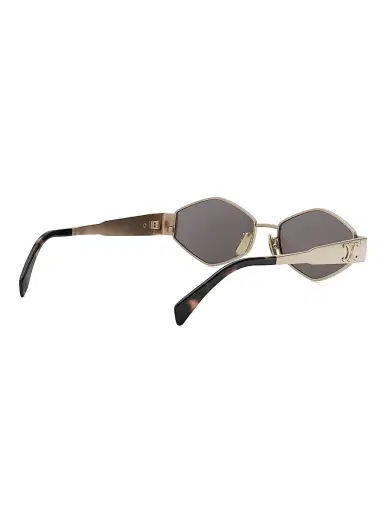 CELINE Women's Metal Triomphe 54MM Geometric Sunglasses - Shiny Rose Gold Smoke | Thumbnail 6