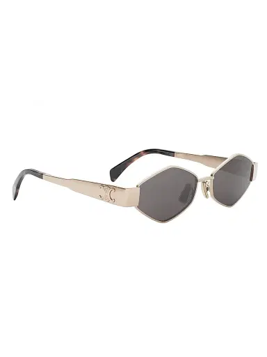 CELINE Women's Metal Triomphe 54MM Geometric Sunglasses - Shiny Rose Gold Smoke | Thumbnail 8