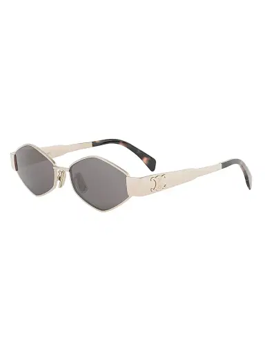 CELINE Women's Metal Triomphe 54MM Geometric Sunglasses - Shiny Rose Gold Smoke | Thumbnail 1
