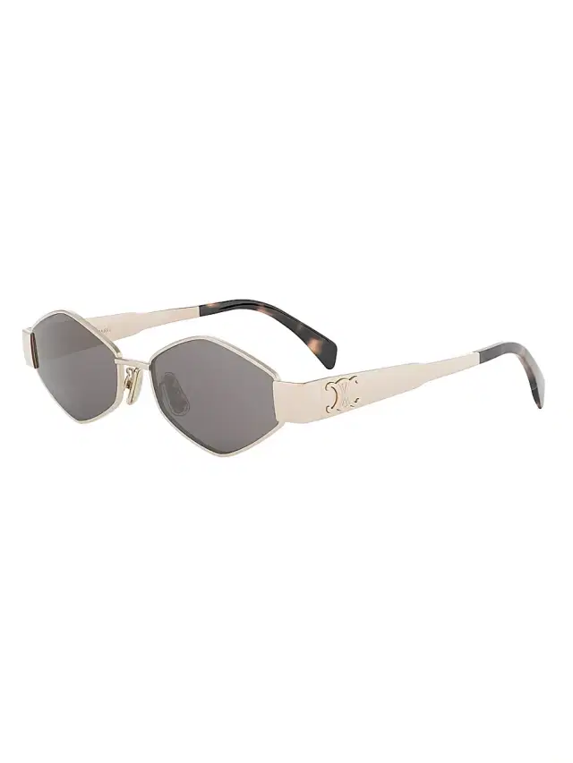 CELINE Women's Metal Triomphe 54MM Geometric Sunglasses - Shiny Rose Gold Smoke