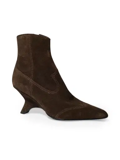 Simkhai Women's Shadow 75MM Suede Western Boots - Cacao | Thumbnail 2