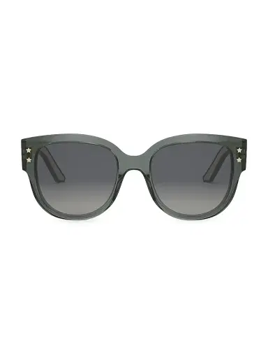Dior Women's DiorPacific B2I 55MM Butterfly Sunglasses - Dark Green Smoke Gradient | Thumbnail 2