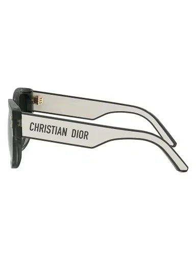 Dior Women's DiorPacific B2I 55MM Butterfly Sunglasses - Dark Green Smoke Gradient | Thumbnail 3