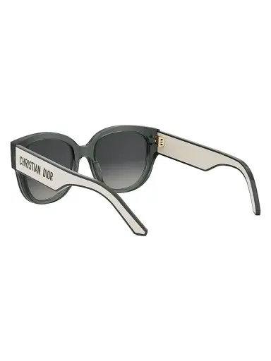 Dior Women's DiorPacific B2I 55MM Butterfly Sunglasses - Dark Green Smoke Gradient | Thumbnail 4