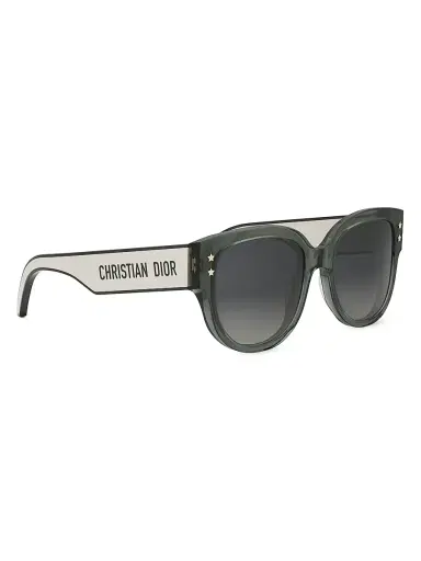 Dior Women's DiorPacific B2I 55MM Butterfly Sunglasses - Dark Green Smoke Gradient | Thumbnail 8
