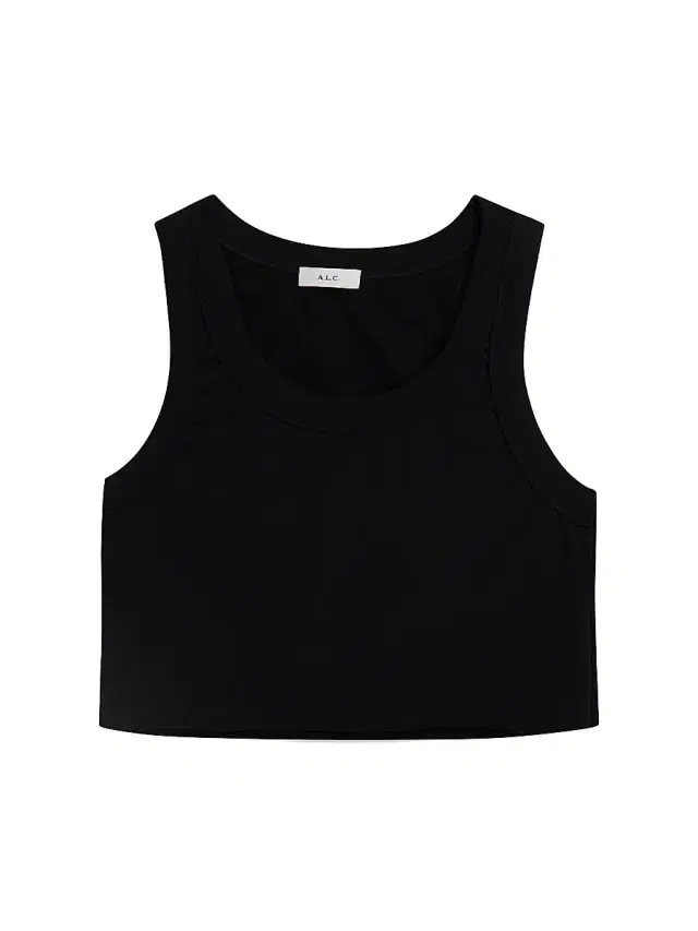Women's Halsey Cotton Racerback Crop Tank - Black