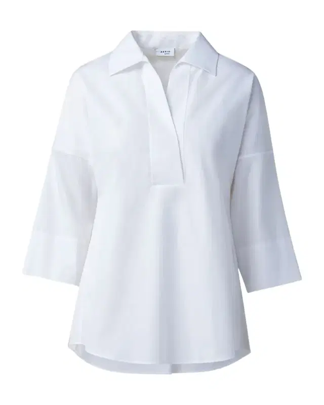 Akris punto Kimono-Sleeve Split-Neck Blouse