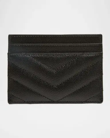 Saint Laurent Cassandre YSL Monogram Card Case in Grained Leather | Thumbnail 3 Saint Laurent Cassandre YSL Monogram Card Case in Grained Leather | Thumbnail 3