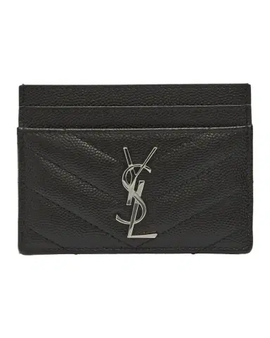 Saint Laurent Cassandre YSL Monogram Card Case in Grained Leather | Thumbnail 1 Saint Laurent Cassandre YSL Monogram Card Case in Grained Leather | Thumbnail 1