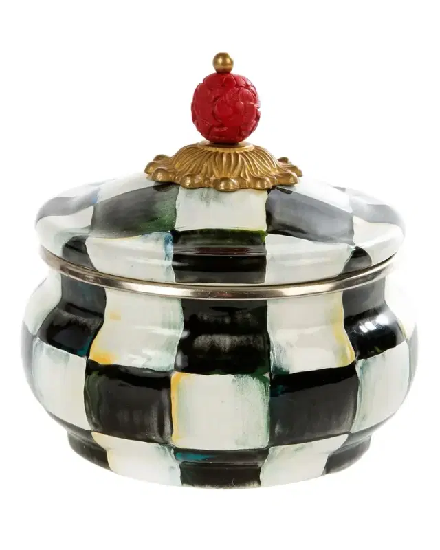 MacKenzie-Childs Courtly Check Squashed Pot
