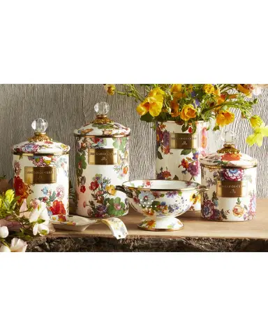 MacKenzie-Childs Flower Market White Utensil Holder | Thumbnail 3 MacKenzie-Childs Flower Market White Utensil Holder | Thumbnail 3