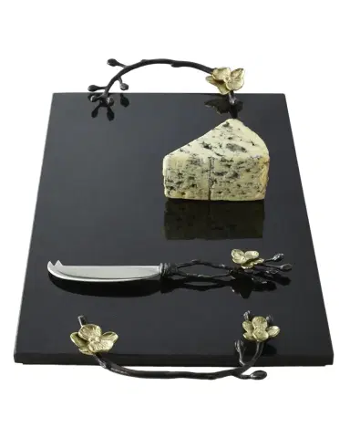 Michael Aram Gold Orchid Cheese Board & Knife | Thumbnail 1