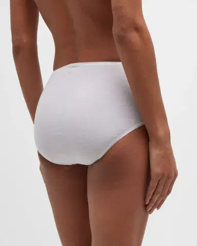Hanro Cotton Seamless Satin-Trim Briefs | Thumbnail 4