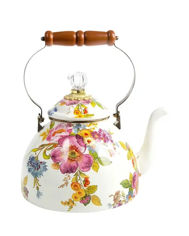 MacKenzie-Childs Flower Market Three-Quart Tea Kettle