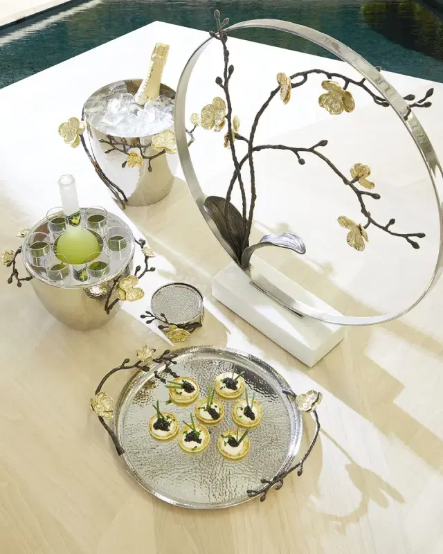 Michael Aram Gold Orchid Coasters, 6-Piece Set