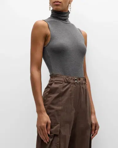 Majestic Filatures Soft Touch Sleeveless Stretch Turtleneck | Thumbnail 4 Majestic Filatures Soft Touch Sleeveless Stretch Turtleneck | Thumbnail 4